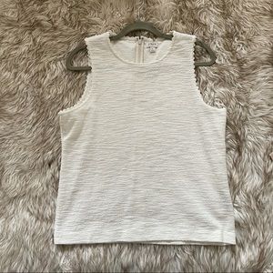 White Sleeveless Blouse